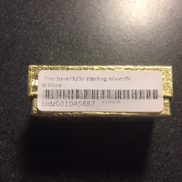 925 Sterling Silver Two Tone Necklace NWT - Picture 4 of 4